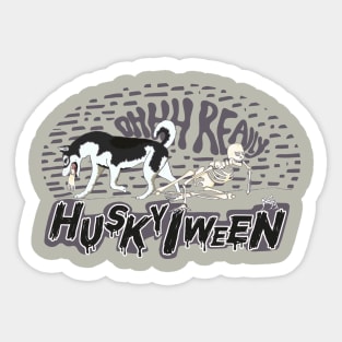 Siberian Husky Halloween Sticker